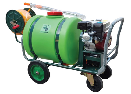 120L CIRCLE TANK, 6.5HP ENGINE WITH 22 MODEL SPRAYER,50M HOSE 1 ROLL,A4 EUROPE STYLE GUN