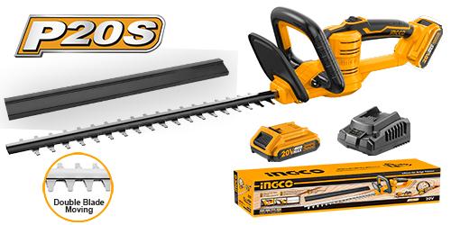 مقص تحوط INGCO ليثيوم أيون CHTLI20461(INGCO Lithium-Ion hedge trimmer CHTLI20461)