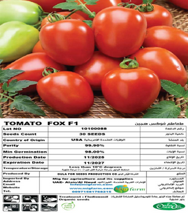 طماطم فوكس F1 (TOMATO FOX F1) MINI PACKET 30 SEEDS