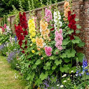 HOLYHOCK MIX FLOWERS