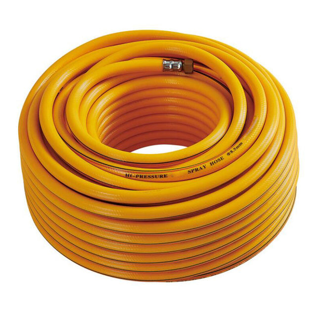 8.5MM 5 LAYERS HIGH-PRESSURE SPRAY HOSE, 50M PER ROLL, YELLOW COLOR