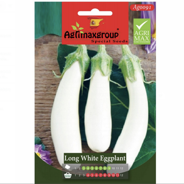 باذنجان AGRIMAX HOBBY طويل أبيض اللون
