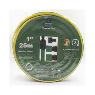 PVC GARDEN HOSE WITH FITTING 3/4 25M